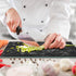Tempered Glass Cutting Board for Kitchen, 16"x12" Black Marble Pattern, Heat Resistant, Dishwasher Safe