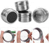 Sanvcomy 12 Magnetic Spice Jar Containers Spice Tins - Wall Mounted Stainless Steel Base - Easy to Install