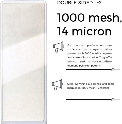 5-In-1 Diamond Sharpening Plate Knife and Scissors Sharpener, Double-Sided 400/1000 Grit