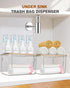 2 Pack, 13/30/33 Trash Bag Dispenser Stackable Acrylic Garbage Bags Dispenser with Bamboo Lid, Extra Large Clear Under