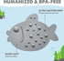 ZHICHENG Non-Slip Bathtub Mat for Kids - Soft Baby Cute Fish Shape Shower mat with Strong Suction Cups for Bathroom