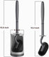 HAMITOR Toilet Bowl Brush Holder Set, Curved Design with Holder for Deep Cleaning, Compact Hidden Scrubber, Gray