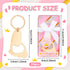 24Pcs Baby Girl Foot Keychain Footprint Bottle Openers Small Foot Bottle Opener Keychain Souvenir for Guests Baby