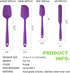 Silicone Spatula Set - Non-Stick Kitchen Utensils for Cooking, Baking, Mixing, Heat Resistant, Dishwasher Safe, Purple