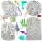 4PCS Marine Theme Fondant Silicone Mold, Seaweed, Fish, Crab, Coral, Conch, Sea Shells Shape DIY Baking Tools