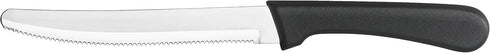 New Star Foodservice 58994 Stainless Steel Steak Knife, 4.5-Inch Rounded Serrated Blade with Plastic Handle, Set of 12 by New Star Foodservice