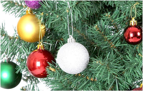 lasenersm 24 Pieces Small 1.18"/3cm Shatterproof Christmas Ball Ornaments, Green, for Christmas Tree