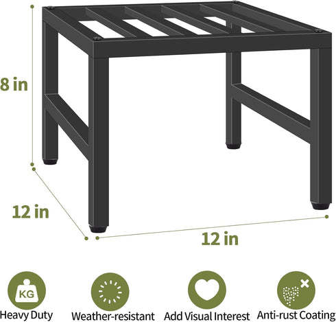 LLAXERGU 2pcs, Plant Stand Indoor Outdoor, Heavy Duty Wrought Iron Pedestal Stands Metal Plant Stand for Indoor