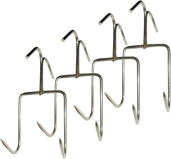 TIHOOD 4Pack Smoker Hooks - Stainless Steel Bacon Hanger, Roast Duck Hooks,