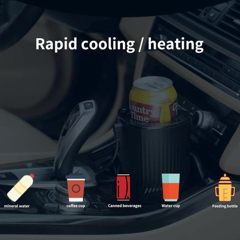 2-in-1 Smart Car Cup Warmer Cooler Heated Travel Mug, Temperature Control Car Coffee Heater Travel Coffee Cup