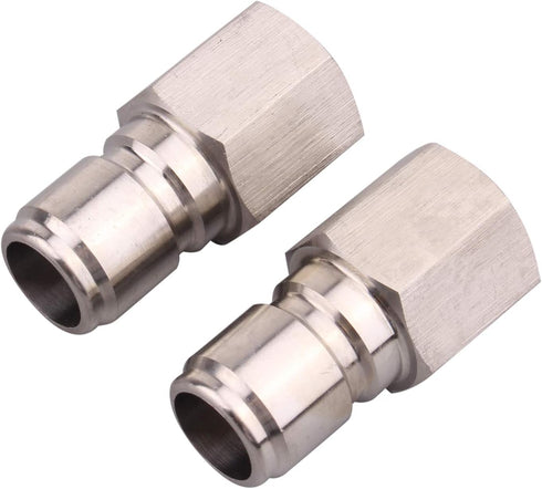 DERNORD Stainless Steel Quick Disconnect FPT 3/8" Homebrewing Connector, Sanitary Fitting, Pack of 2