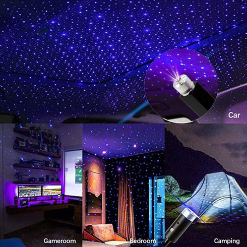 Mini Led Projection Lamp, USB Car Roof Star Projector Night Light for Bedroom, Car, Party, Ceiling Atmosphere Light