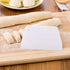 White Plastic Dough Scraper - Cream Smooth Cake Flour Spatula Cutter Baking Tool for Kitchen and Dining