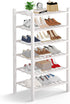 Haddockway Small 6 Tier Bamboo Shoe Rack Storage Organizer,Multifunctional Free Standing Stackable