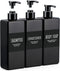 Segbeauty 3pcs Refillable Shampoo and Conditioner Dispenser, 16.9oz Shower Bottles with Labels for Bathroom