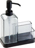 Countertop mDesign Plastic Kitchen Sink Hand Soap Dispenser Pump Bottle Caddy Organizer Holder with Storage