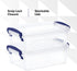 Superio Mini Storage Bins with Lids, Clear Plastic Containers, Stackable Totes, BPA Free, 1.25 Qt, 2 Pack