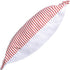 Red Stripes Buttons Linen Decorative Accent Throw Pillow Cases, 16 x 20 Inches