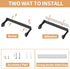 Paper Towel Holder Under Cabinet, Stainless Steel, Wall Mount, Black Adhesive Paper Roll Holder for Kitchen
