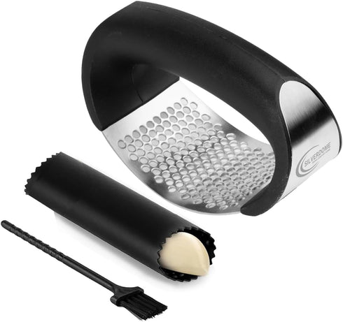 Garlic Press Rocker Set- Premium Garlic Crusher- Innovative & Fast Garlic mincer-