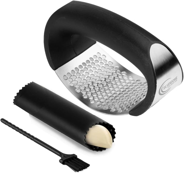 Garlic Press Rocker Set- Premium Garlic Crusher- Innovative & Fast Garlic mincer-