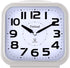 5.5" Large Analog Alarm Clock, Silent Non Ticking, Gentle Wake Beep Sounds, Battery Operated, White