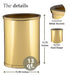 Kraftware Polished Brass Colored Mylar Designer 14” Oval Wastebasket for Home & Office