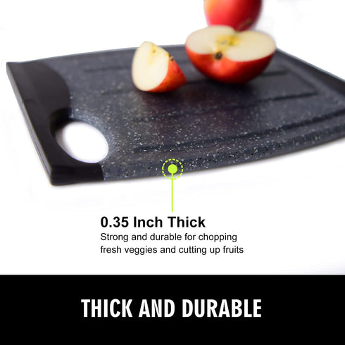 7.48" Mini Plastic Cutting Board for Kitchen, Small Non-Slip Board with Juice Grooves, Dishwasher Safe, Easy Grip