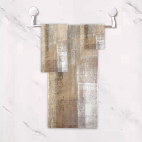 MATEKULI Set,3 Set(1 1 1 Taupe Grey Bath Towels Piece Brown Beige Ombre Towels Bath Towel Hand Towel