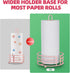 Countertop, 8" 13" Buruis Paper Towel Holder for Kitchen Pastel Pink - One Hand Tear with Wide Base, Height, Raised