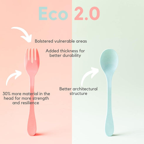 Knork Eco Togo Ware Reusable Bamboo 6 Piece Plant-Based Utensil Lunch Pack