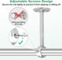 10 Inch Ceiling Curtain Rod Brackets - Heavy Duty Holder for 1 Inch Drape Poles, 2 Pack, Silver.