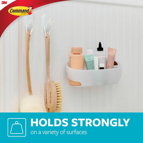 Command 5 Set 1 1 1 2 Bathroom Accessories, Piece Bathroom Organizer - Shower Caddy, Soap Dish, Toothbrush Holder