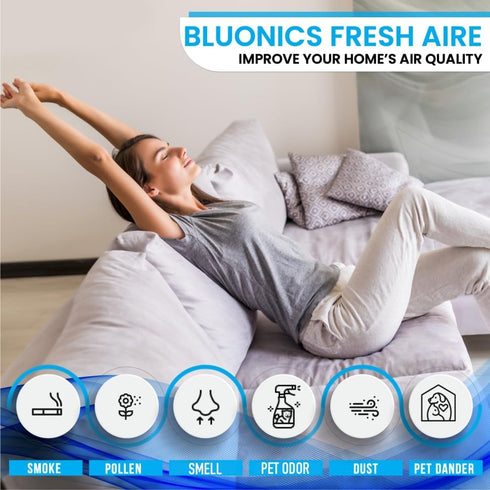 7 Bluonics Fresh Aire Water Air Washer, Air Revitalizer & Freshener with Night Light LED Changing Colors & White Noise