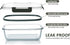M MCIRCO Extra Large Glass Food Storage/Baking Containers Set - 80 oz & 36 oz, 2 Pack Airtight Containers