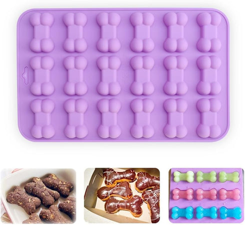 homEdge Jumbo Puppy Dog Paw Molds - 6 Cavity Silicone Treats Molds, Set of 4PCS for Chocolate, Candy, Ice