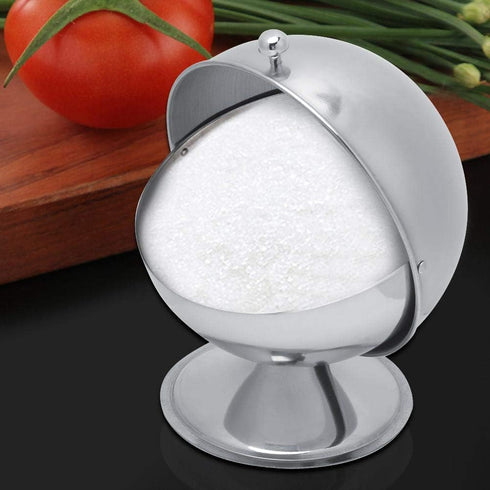 Fdit Stainless Steel Spice Condiment Jar Box with Swivel Cover, Salt Sugar Container for Kitchen