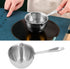 Stainless Steel Saucepan, Half Quart Heavy Bottom Cooking Pot with Pour Spout for Home Kitchen