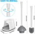 TRENTI Set, 2-in-1 5.3-inch Toilet Plunger and Brush Bowl Brush and Heavy Duty Toilet Plunger with Ventilated Holder