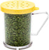 Restaurantware RW Base 10 Ounce Clear Plastic Dredge Spice Shaker with Yellow Perforated Lid