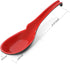 12 PACK Asian Soup Spoons, Rice Spoons, Melamine Chinese Won Ton Soup Spoon For soba, pho, ramen, Noodle, Korean Style Large Spoon with Long Handle- Notch and Hook Style, Red Black