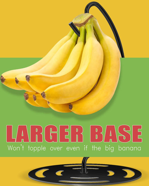 Coopenju Countertop Banana Holder Stand Stainless Steel, Modern Banana Tree Hanger with Larger Base & Won't Topple