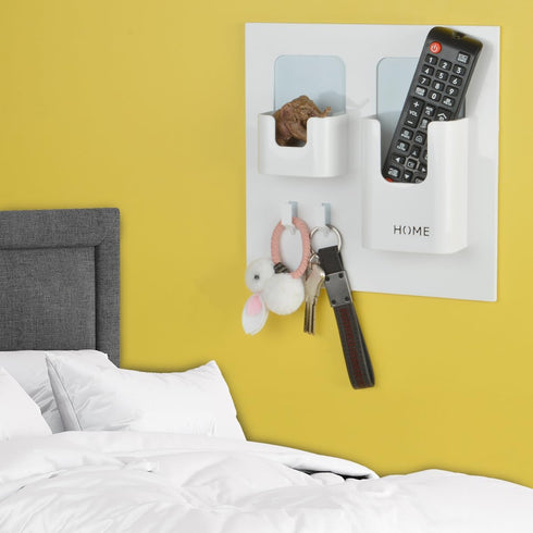 OKOMATCH Bedside Shelf - Stick On Wall Mounted Bed Room,Dorm,Office Adhesive Floating Accessoies