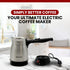 Marado Arabic/Turkish Foldable Portable Electric Coffee Pot, Stainless Steel, up to 5 cups