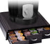 Mind Reader Single Serve Coffee Organizer with 3 Drawers, 36 Capacity, Black