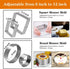 Adjustable Cake Mould Stainless Steel Cake Mousse Ring 6 to 12 Inch, Thickened Cake Ring Mould Set of 2 for Baking,DIY Cake (Round+Square) by Cyimi