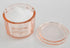 3 1/2" 4" HOME-X Depression Style Pink Glass Salt Cellar with Lid, Retro Kitchen Decor, Wedding Gift - H x D
