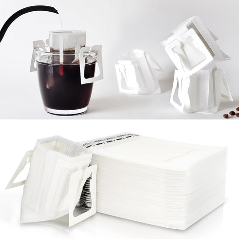 CARGEN Portable Coffee Filter Paper Bag, Disposable Hanging Ear Side Drip Coffee Filters Bag (50PCS)