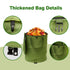 13.8x15.8 600D (1Pcs-Green 10 Collapsible Pop Up Trash Can, Outdoor Recycling Bin in, Oxford Cloth Yard Waste Bags