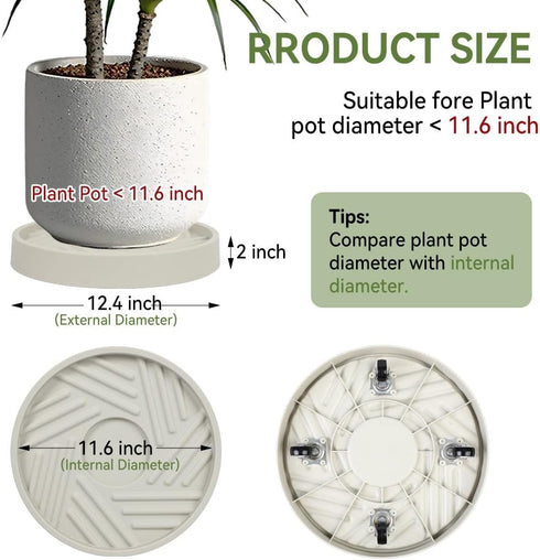 UoeRing 1 12 Inch $9.9 Pcs Plant Caddy with Wheels Hidden Wheels Heavy Duty Rolling Plant Stand, Indoor Outdoor Plant